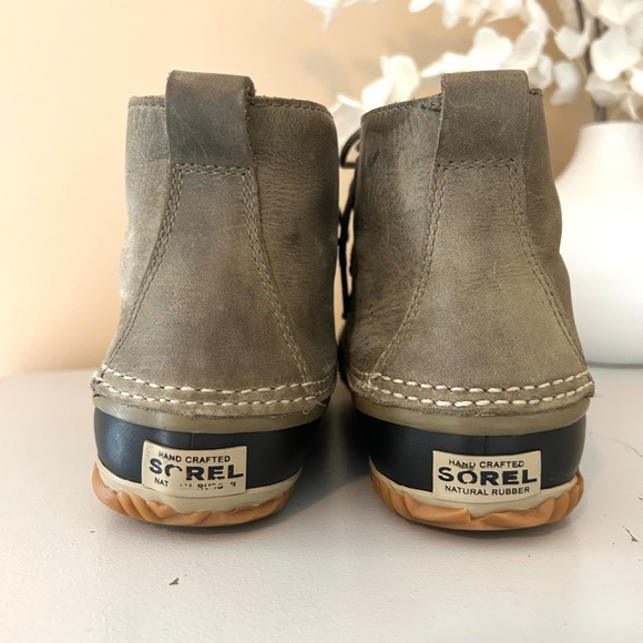 Sorel OutN’About Classic Waterproof Leather Duck Boots Elk Green Women’s Size 10 - Picture 5 of 16